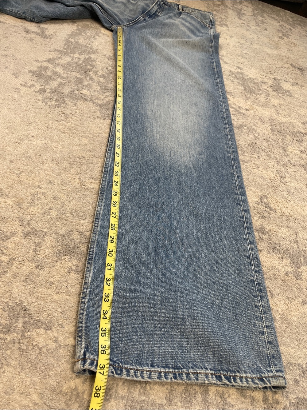 NWT Reformation Jeans Cary Cuffed High Rise Wide Leg Rigid Denver Wash Sz 31 - Picture 9 of 15